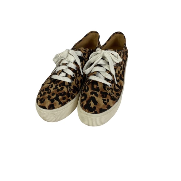 SO Shoes - SO Compelling women's platform sneakers shoes leopard animal print size 6.5